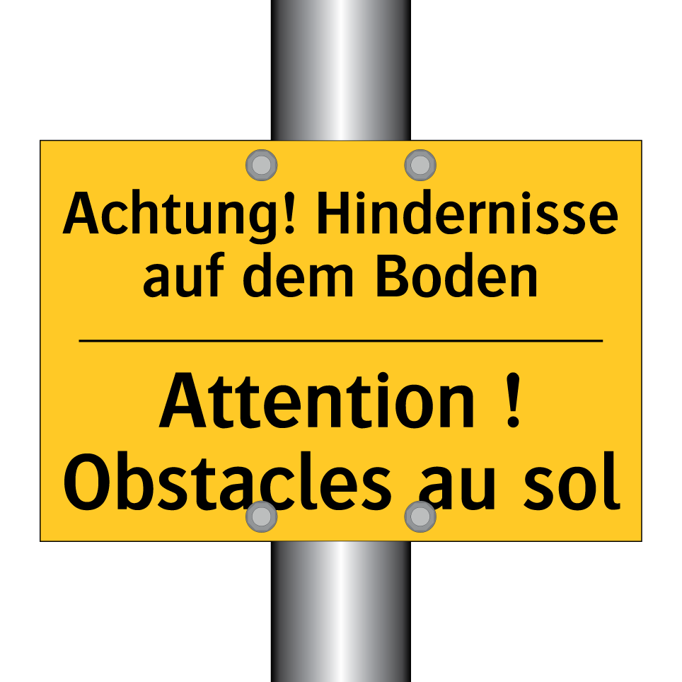 Achtung! Hindernisse auf dem Boden /.../ - Attention ! Obstacles au sol