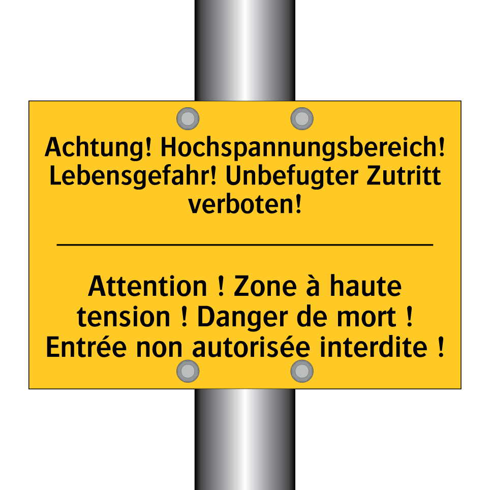 Achtung! Hochspannungsbereich! /.../ - Attention ! Zone à haute tension /.../