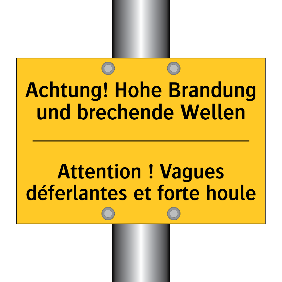 Achtung! Hohe Brandung und brechende /.../ - Attention ! Vagues déferlantes /.../
