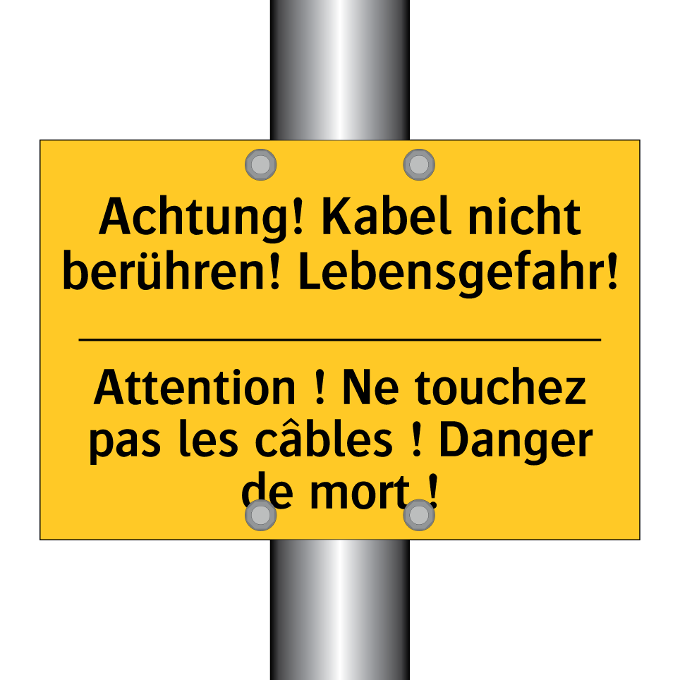 Achtung! Kabel nicht berühren! /.../ - Attention ! Ne touchez pas les /.../