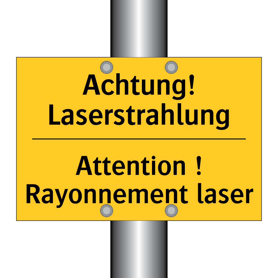 Achtung! Laserstrahlung - Attention ! Rayonnement laser