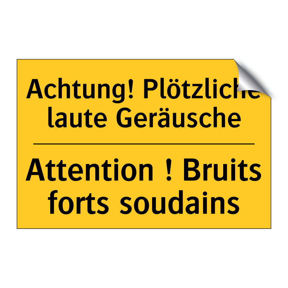 Achtung! Plötzliche laute Geräusche /.../ - Attention ! Bruits forts soudains /.../