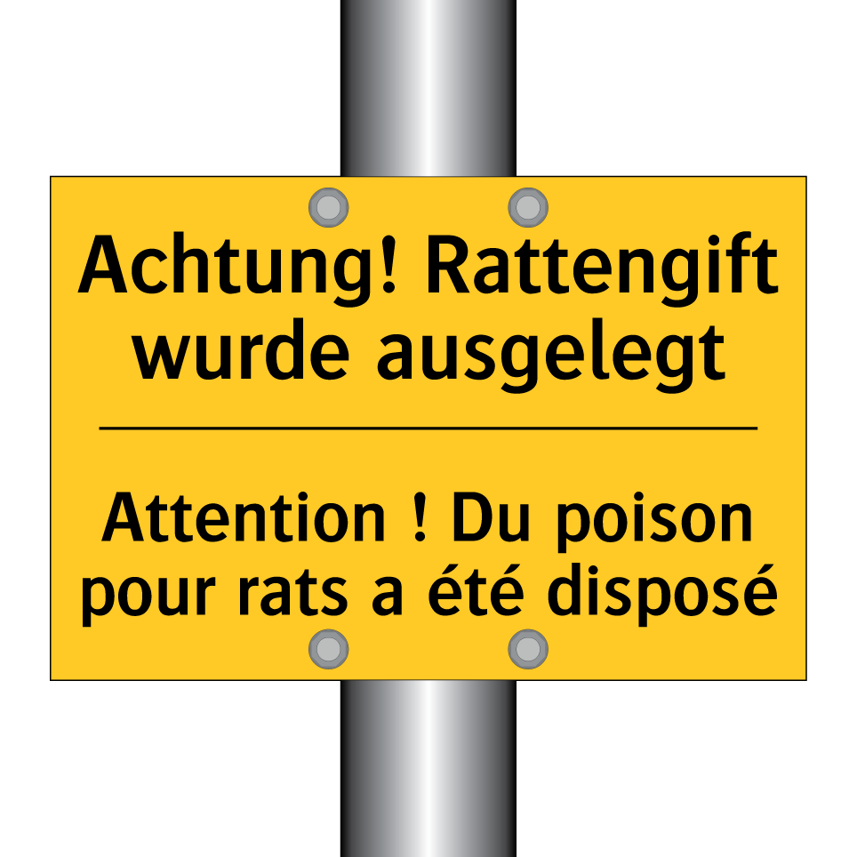 Achtung! Rattengift wurde ausgelegt /.../ - Attention ! Du poison pour rats /.../