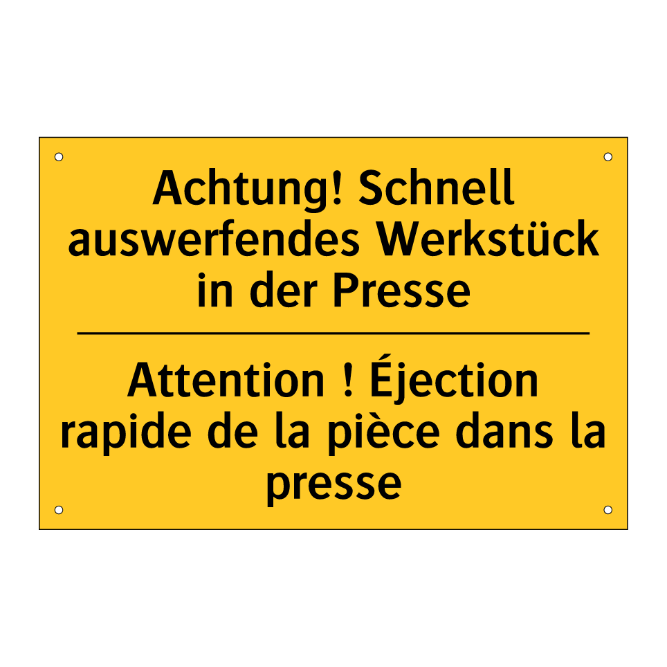 Achtung! Schnell auswerfendes /.../ - Attention ! Éjection rapide de /.../