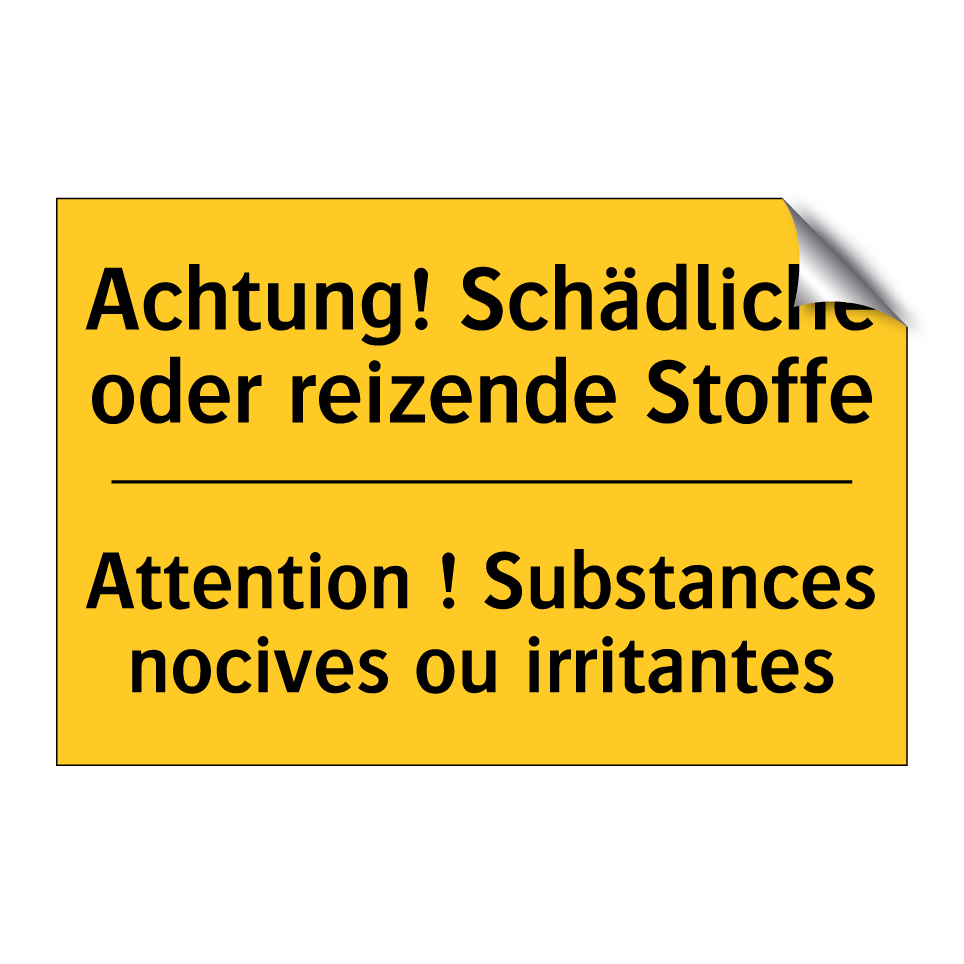 Achtung! Schädliche oder reizende /.../ - Attention ! Substances nocives /.../