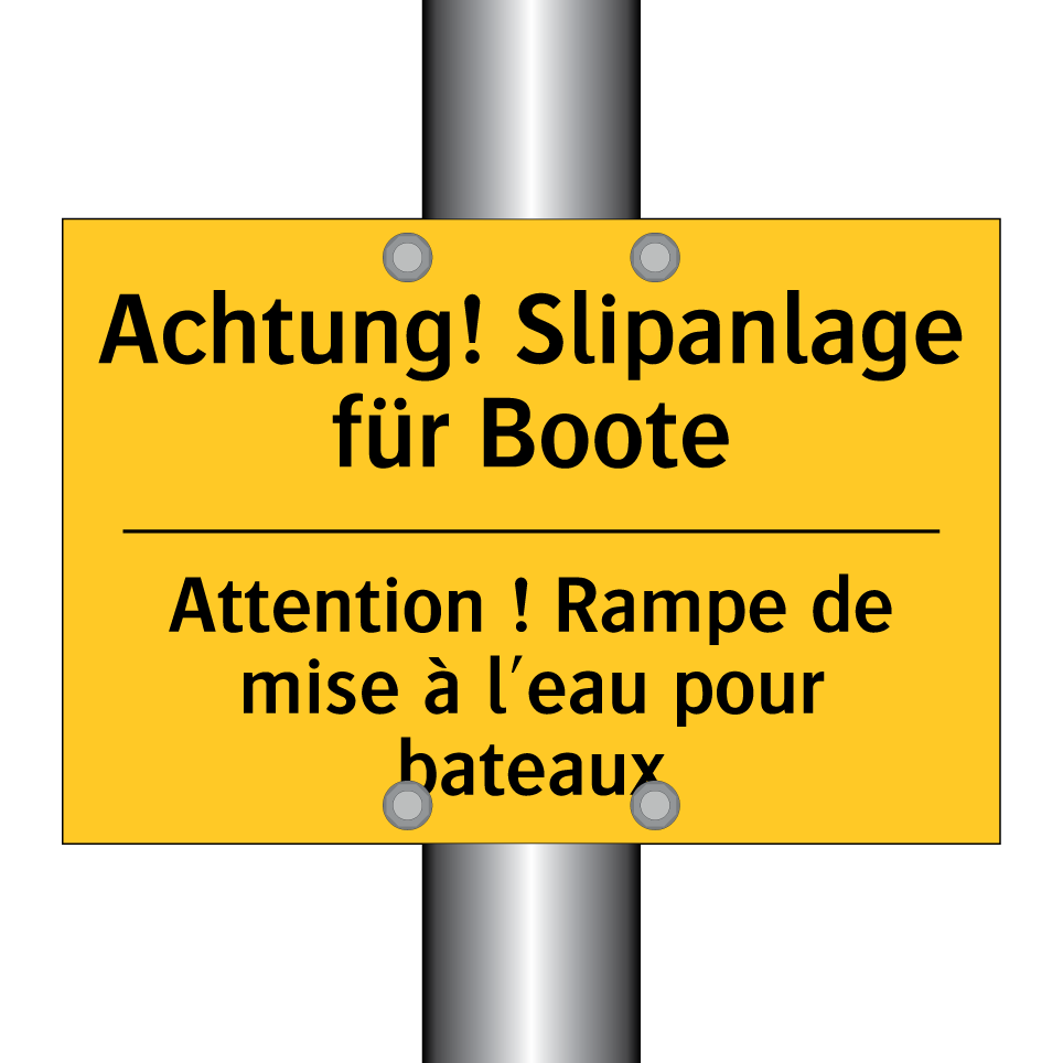 Achtung! Slipanlage für Boote - Attention ! Rampe de mise à l'eau /.../
