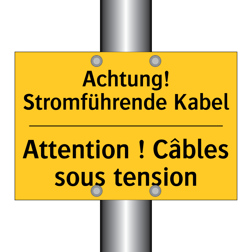Achtung! Stromführende Kabel - Attention ! Câbles sous tension /.../
