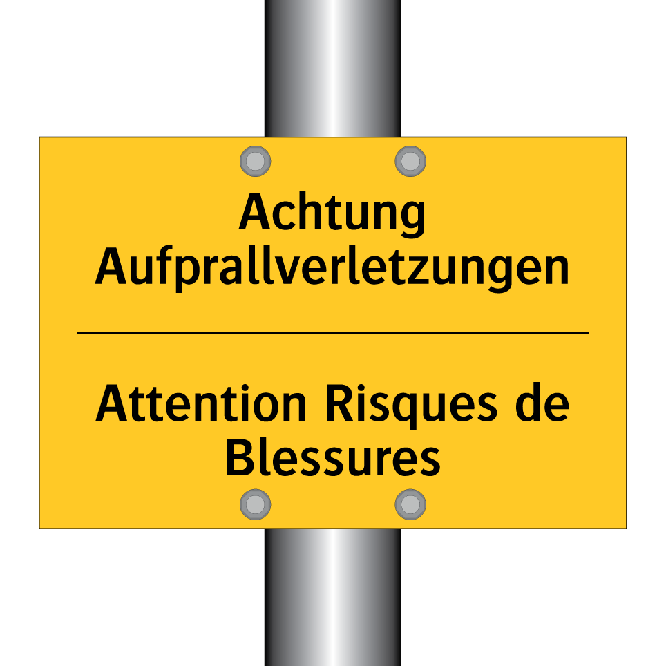 Achtung Aufprallverletzungen - Attention Risques de Blessures