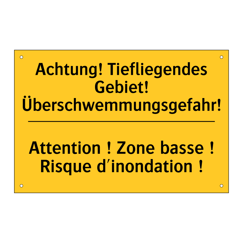 Achtung! Tiefliegendes Gebiet! /.../ - Attention ! Zone basse ! Risque /.../