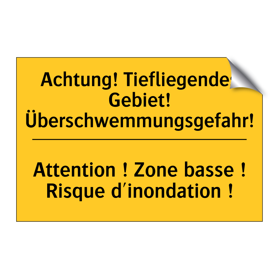 Achtung! Tiefliegendes Gebiet! /.../ - Attention ! Zone basse ! Risque /.../