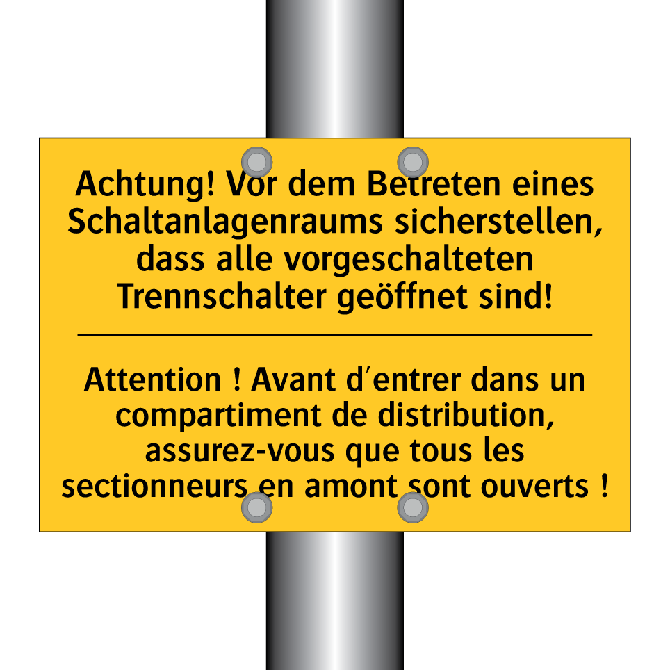 Achtung! Vor dem Betreten eines /.../ - Attention ! Avant d'entrer dans /.../