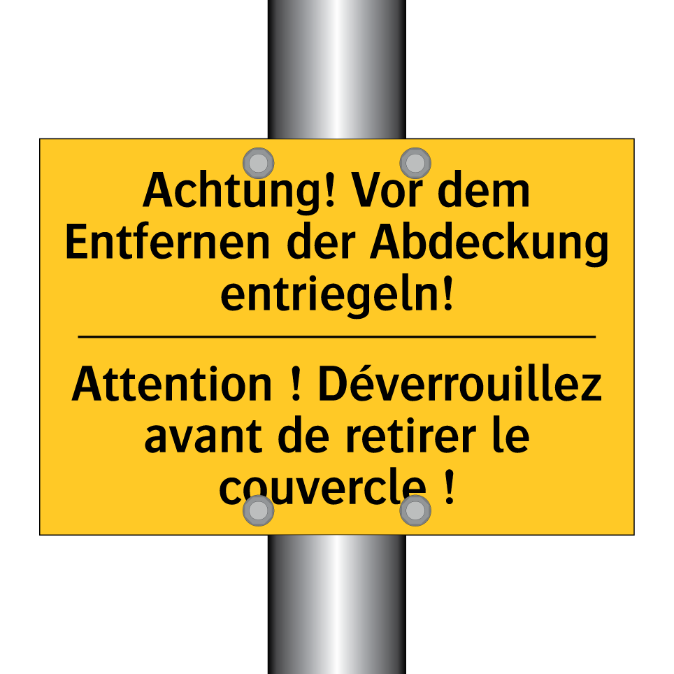 Achtung! Vor dem Entfernen der /.../ - Attention ! Déverrouillez avant /.../