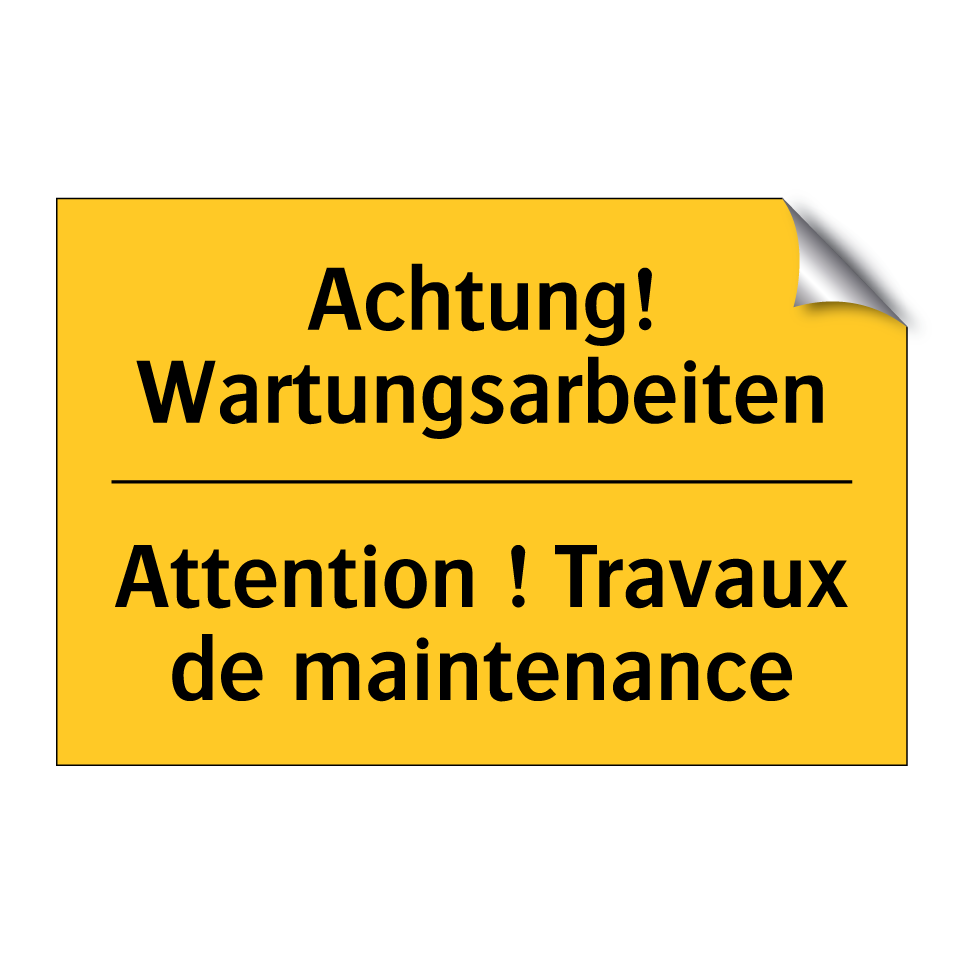 Achtung! Wartungsarbeiten - Attention ! Travaux de maintenance /.../