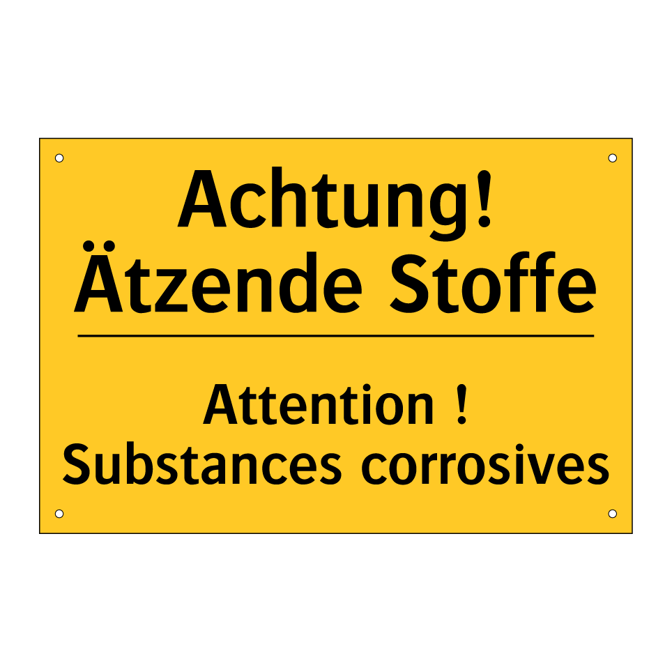 Achtung! Ätzende Stoffe - Attention ! Substances corrosives /.../