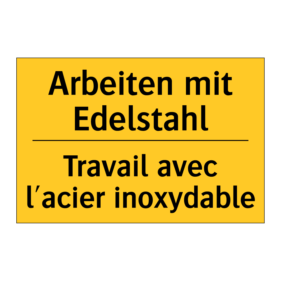 Arbeiten mit Edelstahl - Travail avec l'acier inoxydable /.../