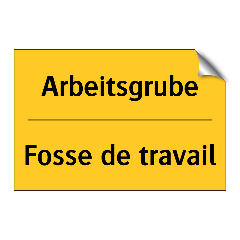 Arbeitsgrube - Fosse de travail