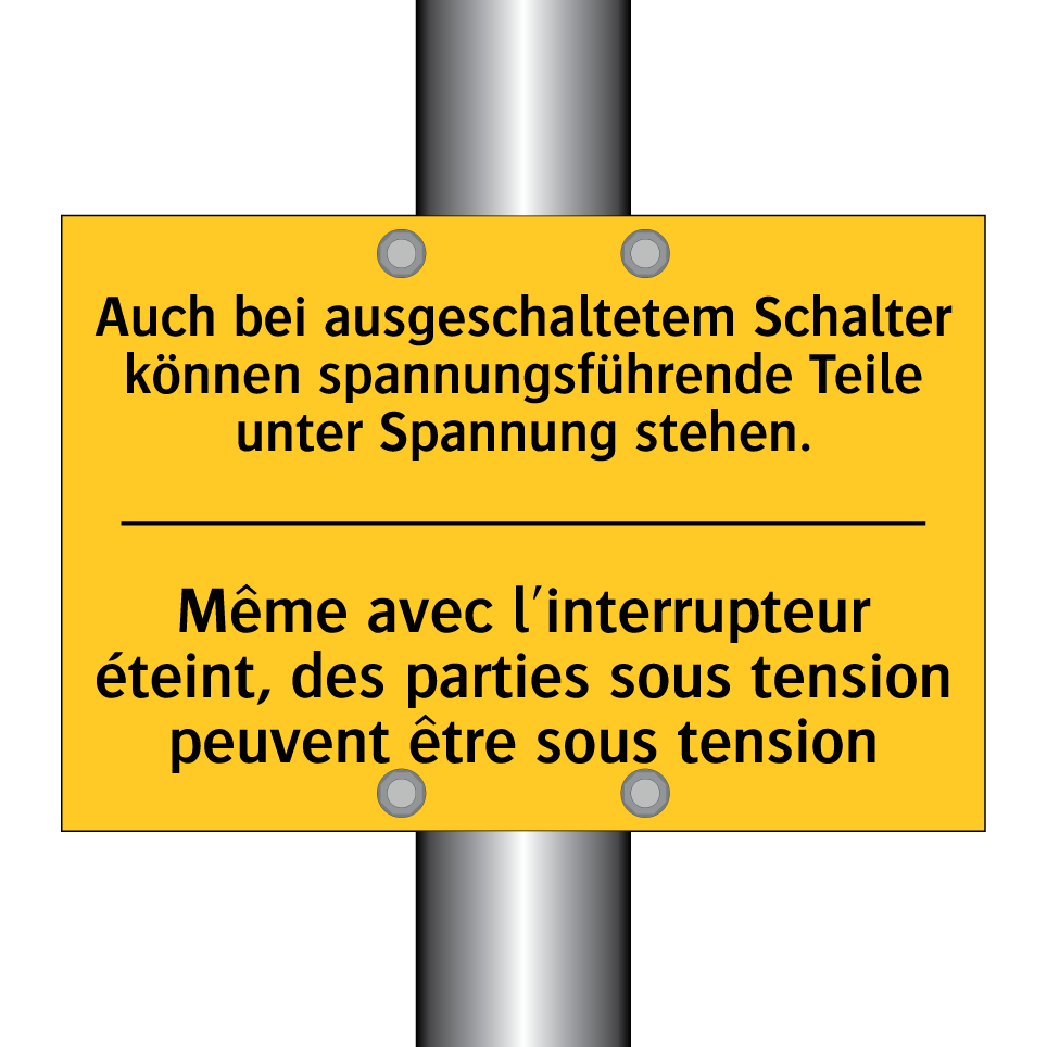 Auch bei ausgeschaltetem Schalter /.../ - Même avec l'interrupteur éteint, /.../