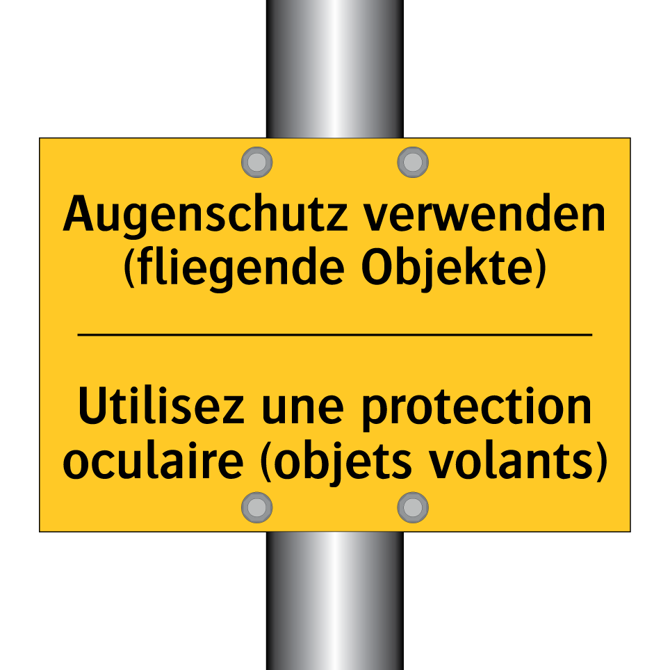 Augenschutz verwenden (fliegende /.../ - Utilisez une protection oculaire /.../