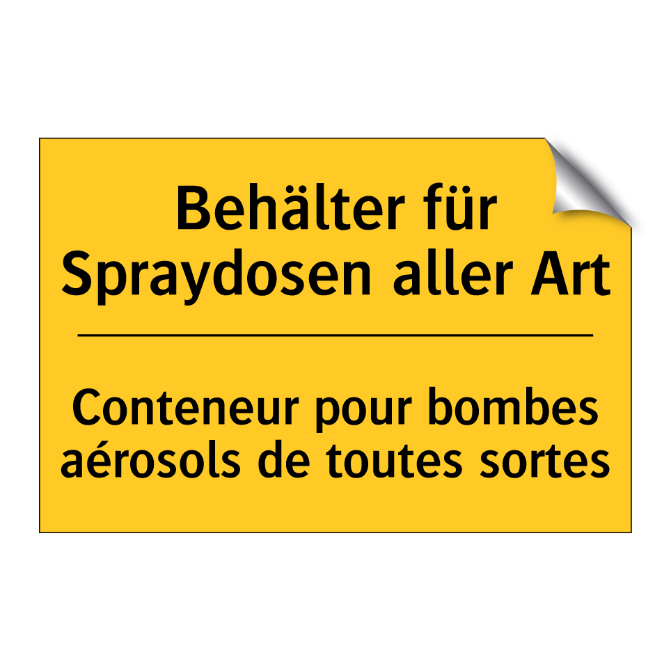 Behälter für Spraydosen aller /.../ - Conteneur pour bombes aérosols /.../