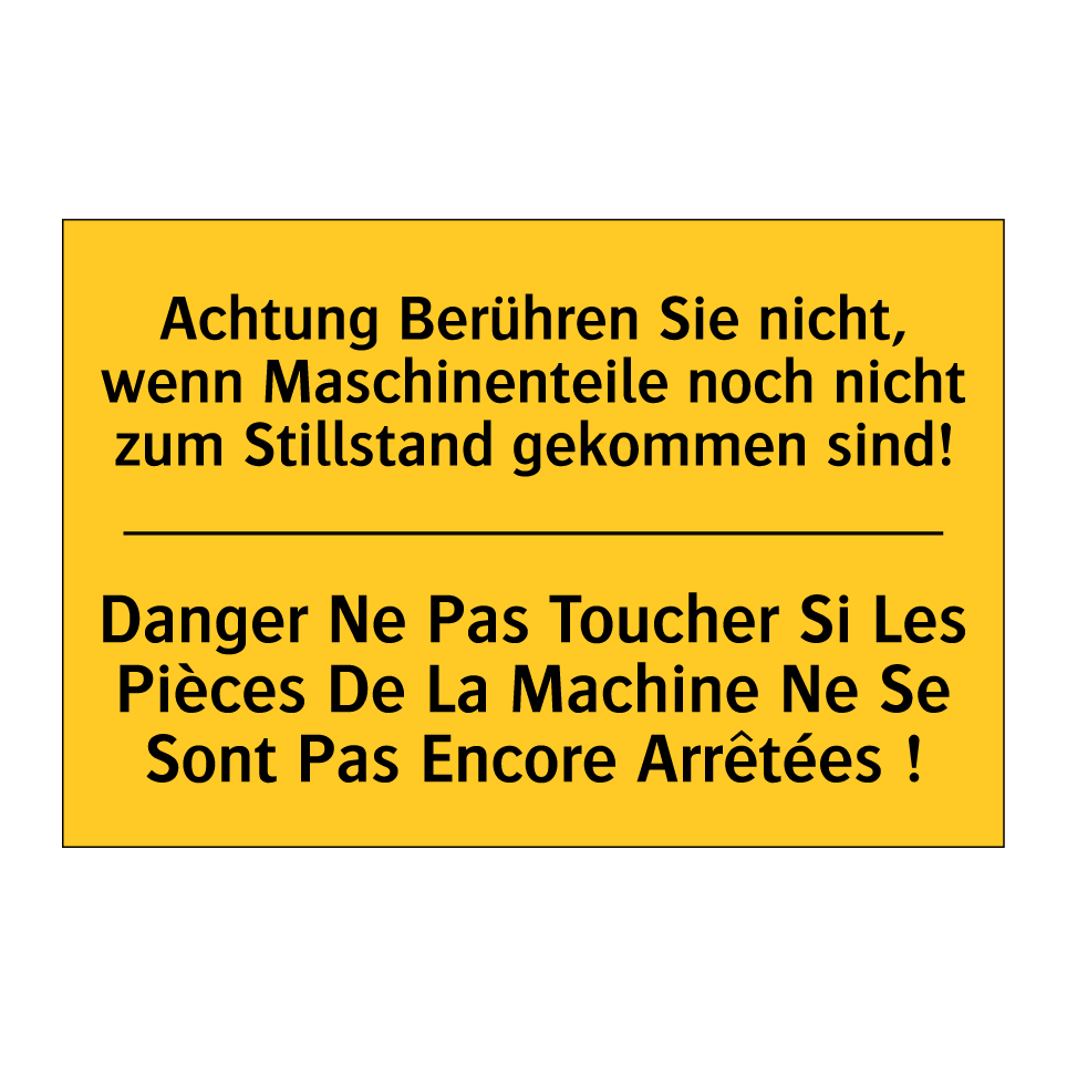 Achtung Berühren Sie nicht, wenn /.../ - Danger Ne Pas Toucher Si Les Pièces /.../