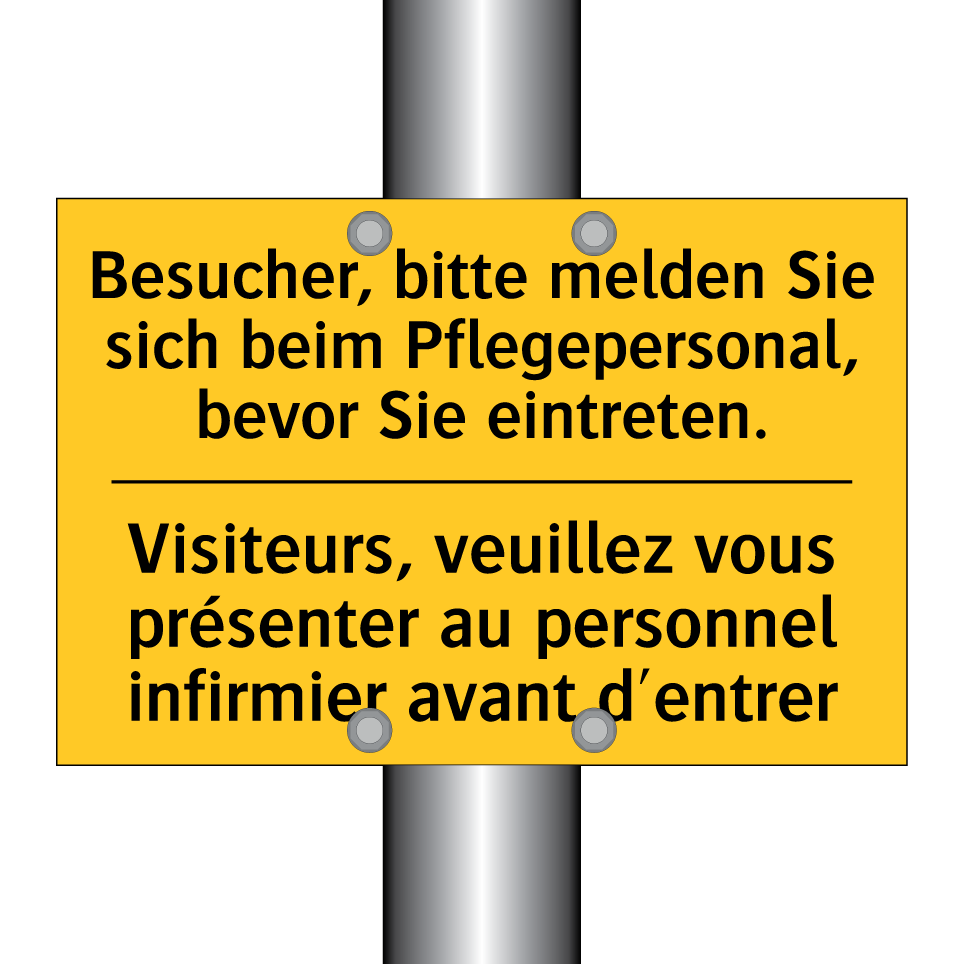 Besucher, bitte melden Sie sich /.../ - Visiteurs, veuillez vous présenter /.../