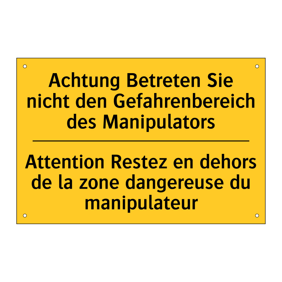 Achtung Betreten Sie nicht den /.../ - Attention Restez en dehors de /.../