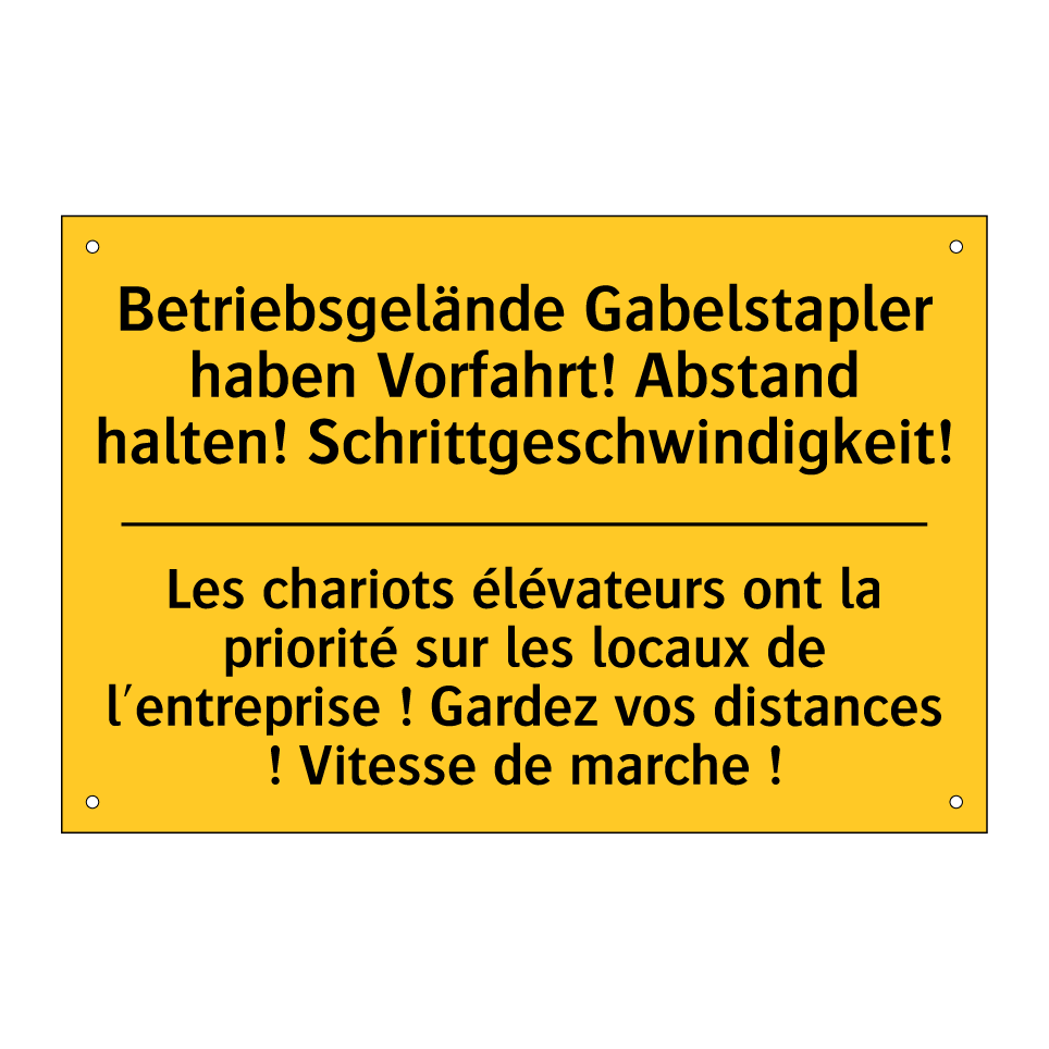 Betriebsgelände Gabelstapler haben /.../ - Les chariots élévateurs ont la /.../