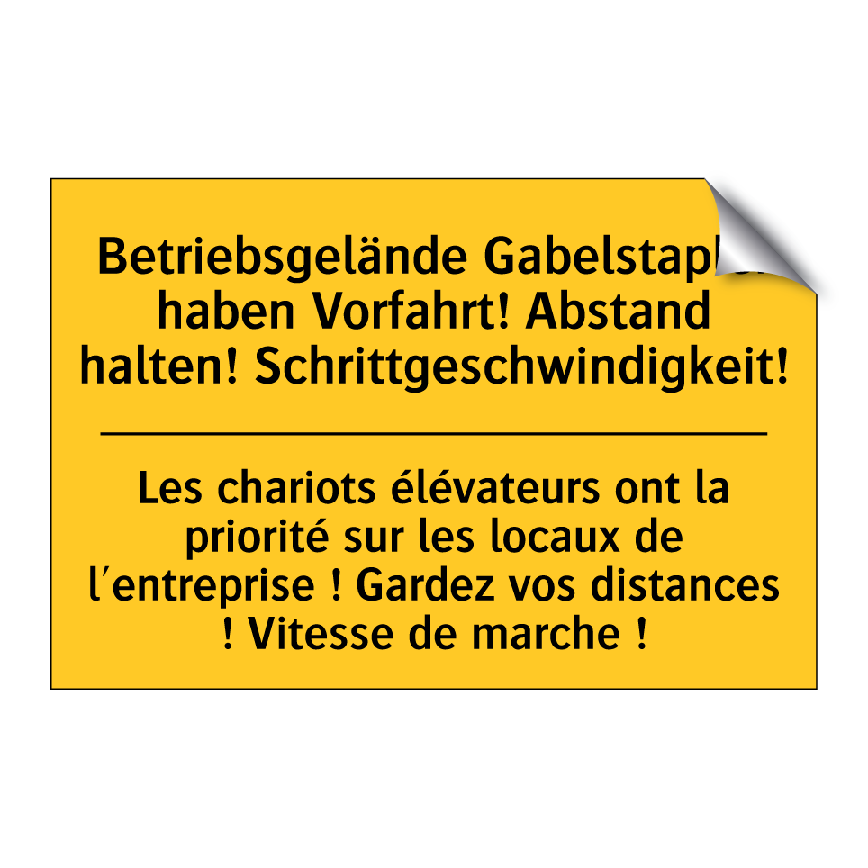 Betriebsgelände Gabelstapler haben /.../ - Les chariots élévateurs ont la /.../