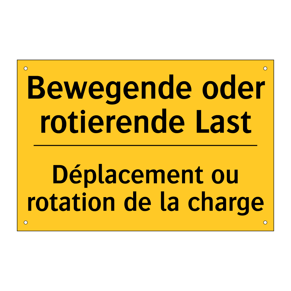Bewegende oder rotierende Last - Déplacement ou rotation de la /.../