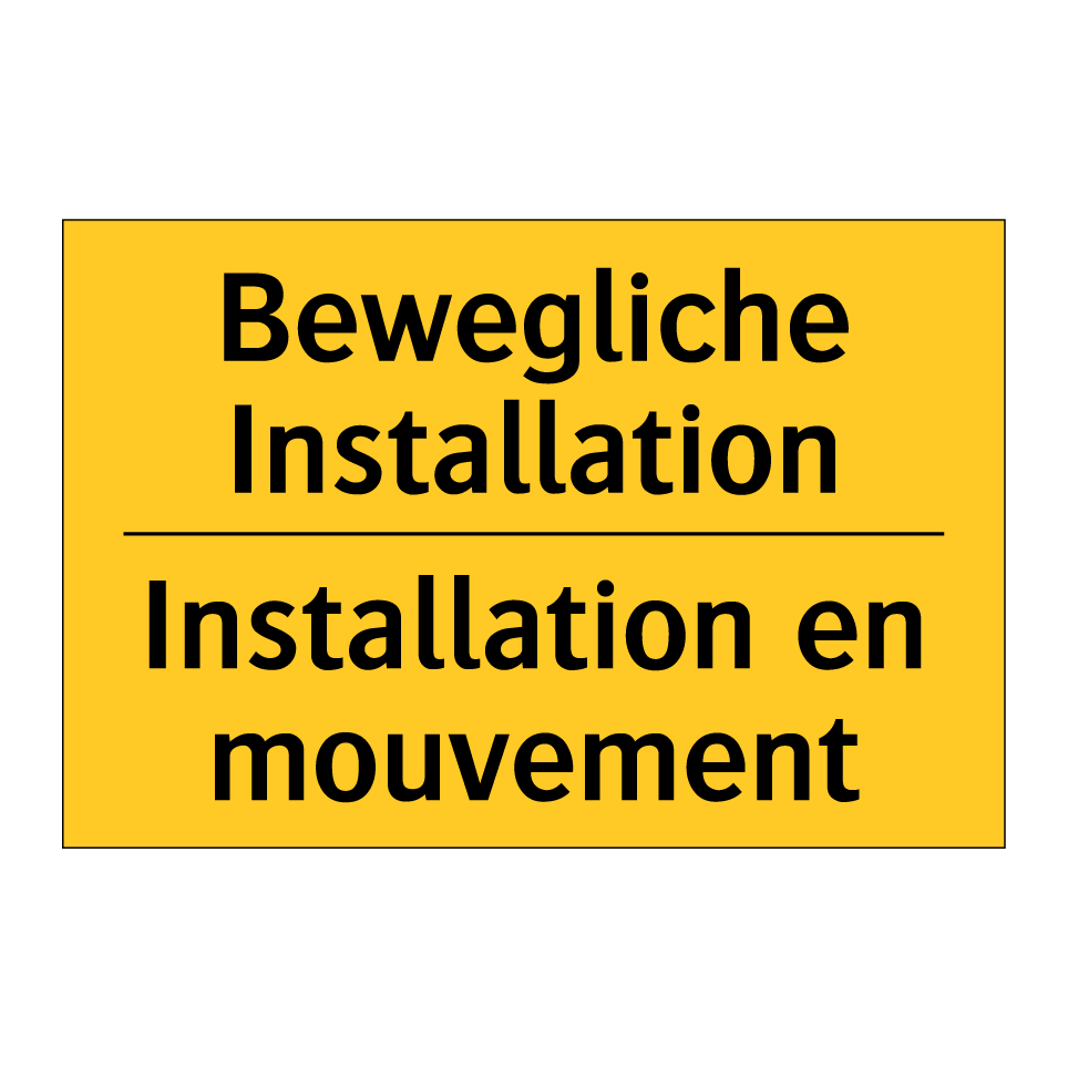 Bewegliche Installation - Installation en mouvement