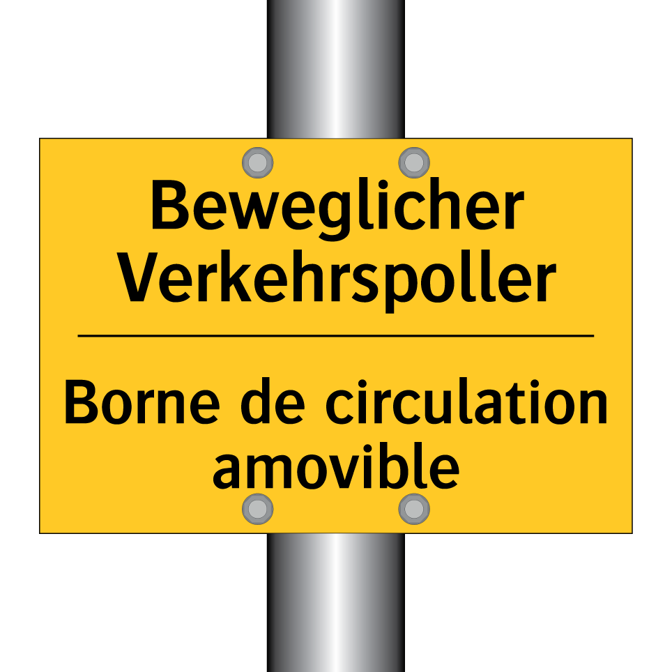 Beweglicher Verkehrspoller - Borne de circulation amovible