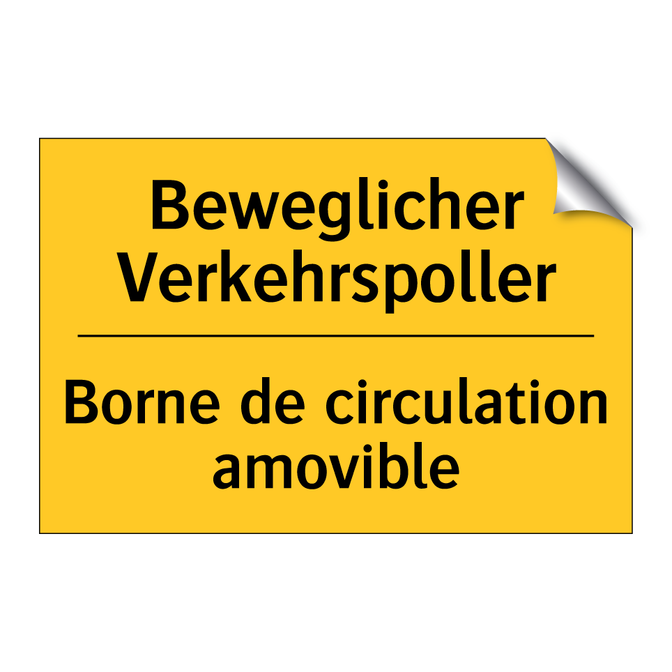 Beweglicher Verkehrspoller - Borne de circulation amovible