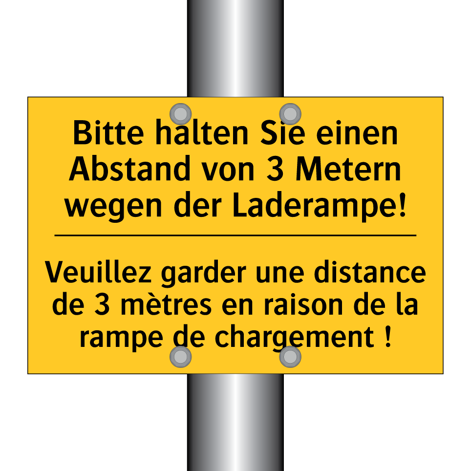 Bitte halten Sie einen Abstand /.../ - Veuillez garder une distance de /.../