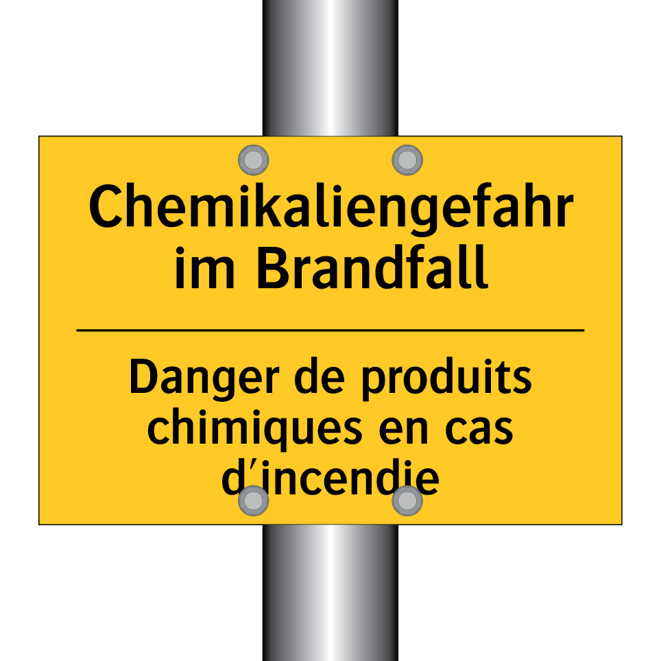 Chemikaliengefahr im Brandfall - Danger de produits chimiques en /.../