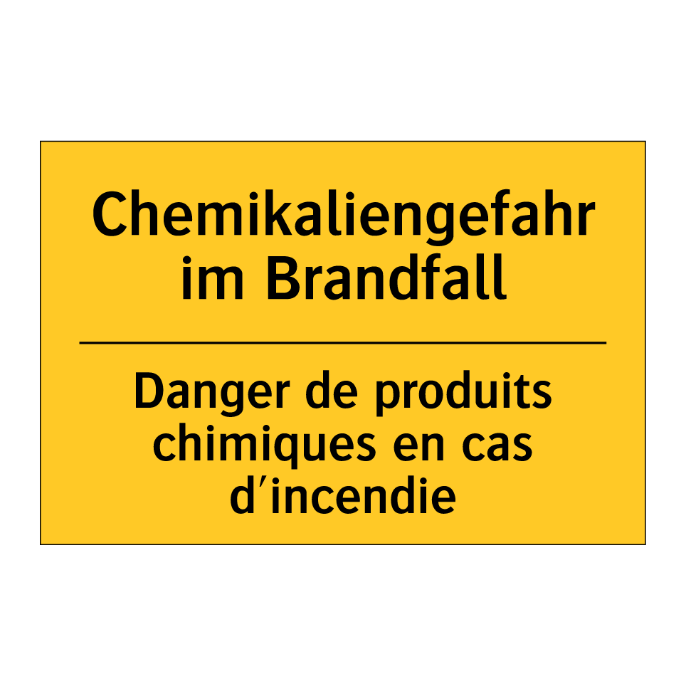 Chemikaliengefahr im Brandfall - Danger de produits chimiques en /.../
