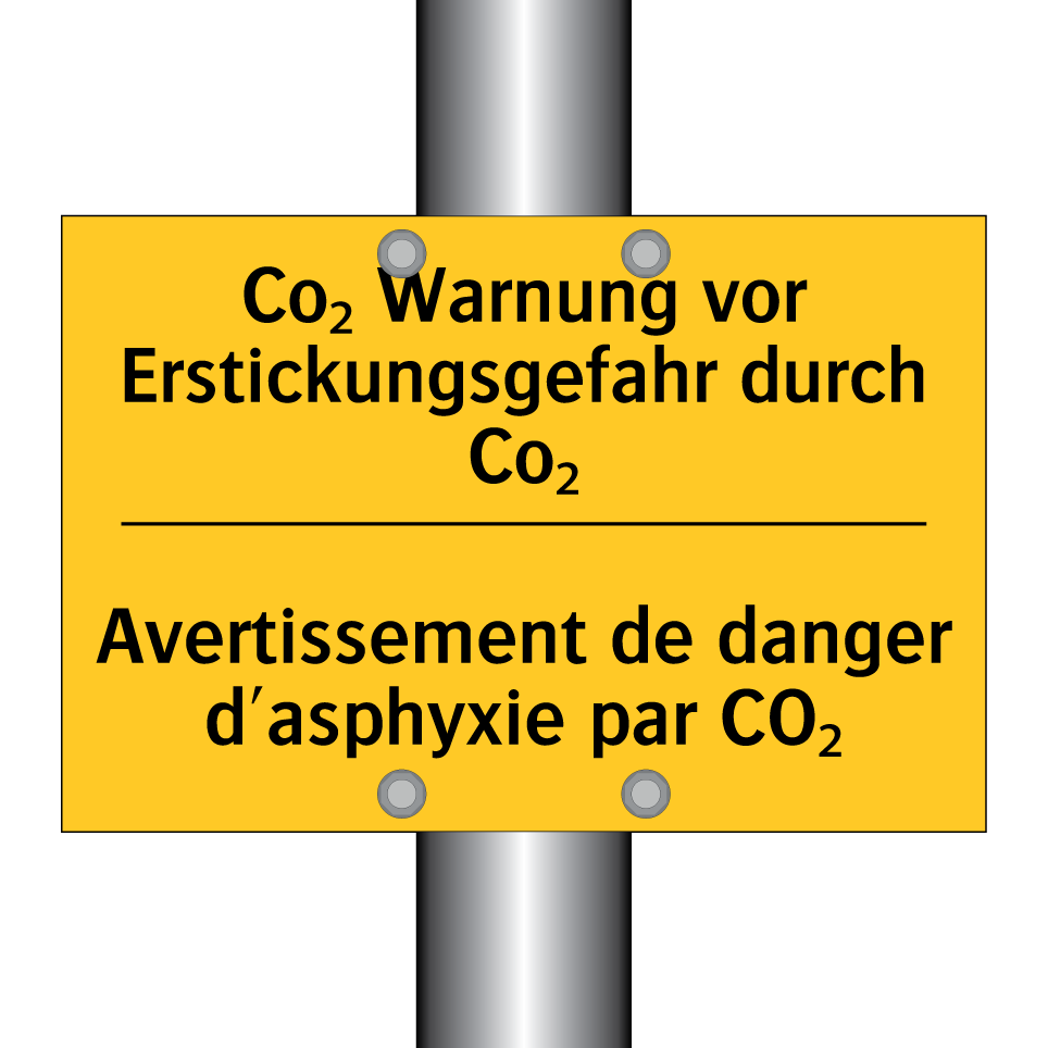 Co₂ Warnung vor Erstickungsgefahr /.../ - Avertissement de danger d'asphyxie /.../