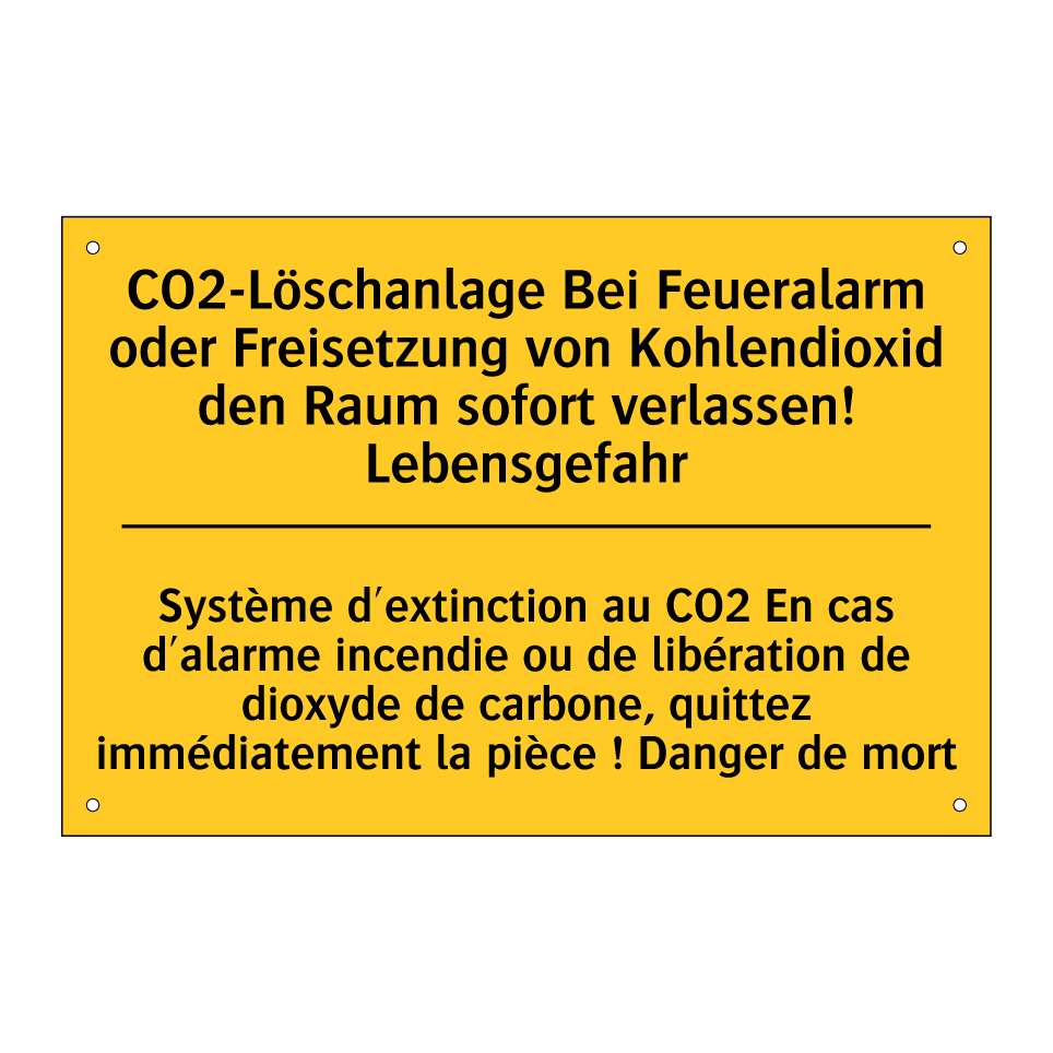 CO2-Löschanlage Bei Feueralarm /.../ - Système d'extinction au CO2 En /.../