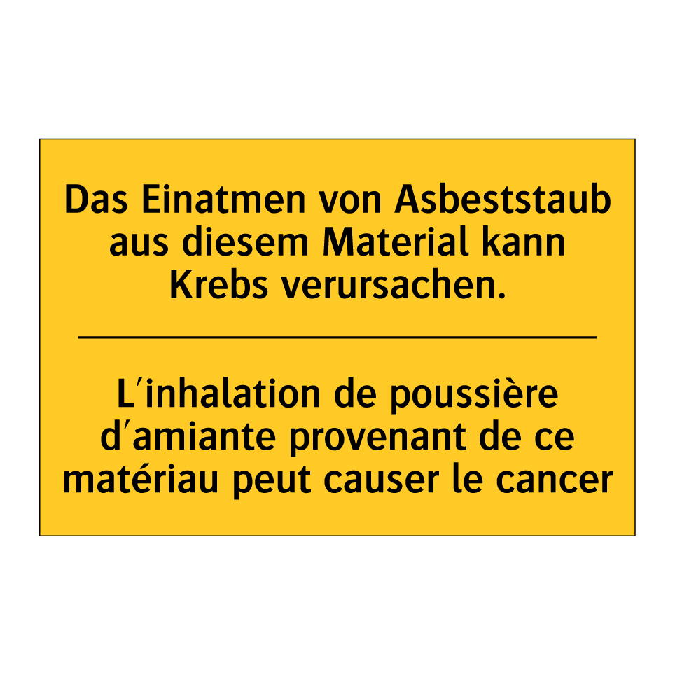 Das Einatmen von Asbeststaub aus /.../ - L'inhalation de poussière d'amiante /.../