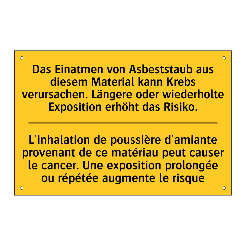 Das Einatmen von Asbeststaub aus /.../ - L'inhalation de poussière d'amiante /.../