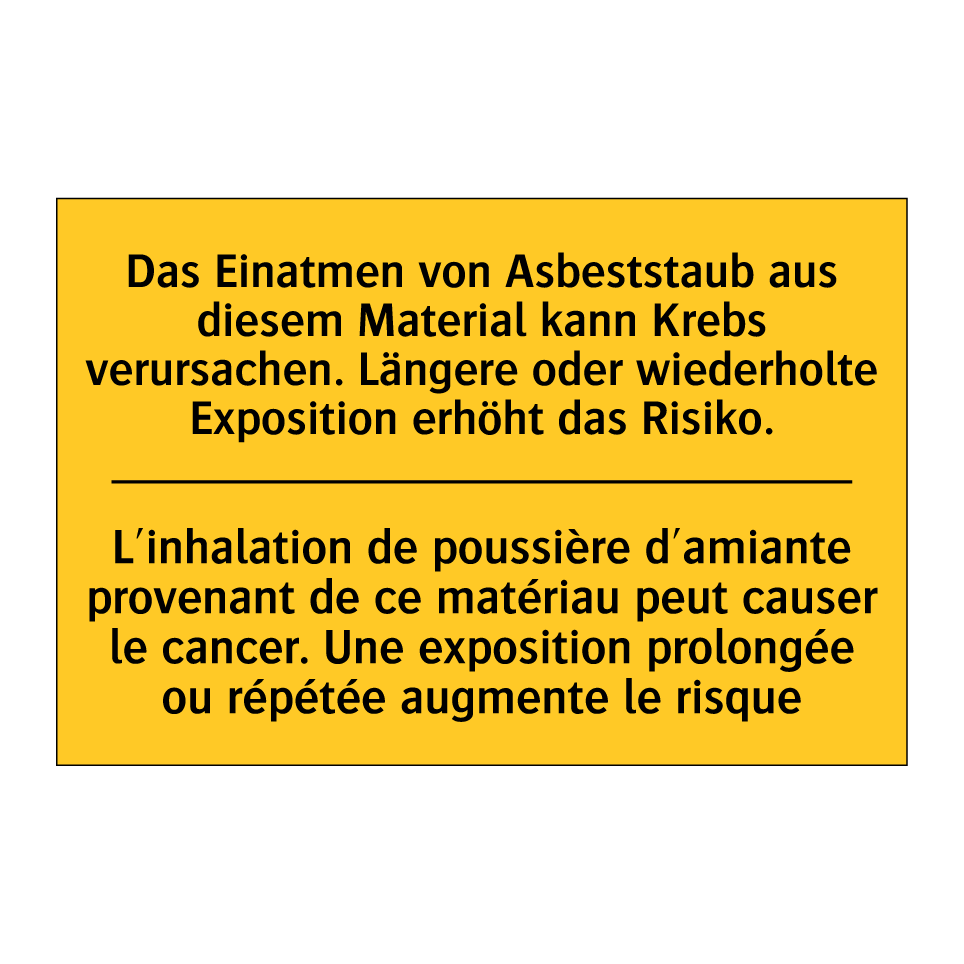Das Einatmen von Asbeststaub aus /.../ - L'inhalation de poussière d'amiante /.../