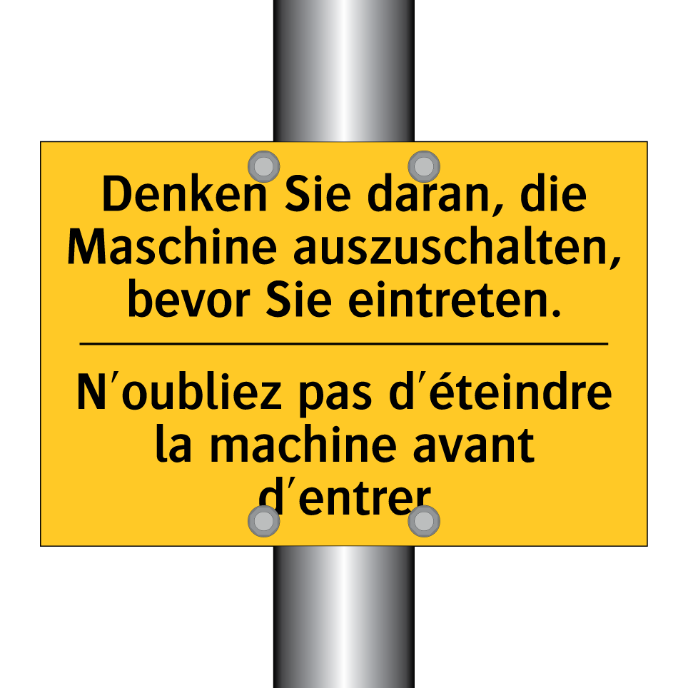 Denken Sie daran, die Maschine /.../ - N'oubliez pas d'éteindre la machine /.../