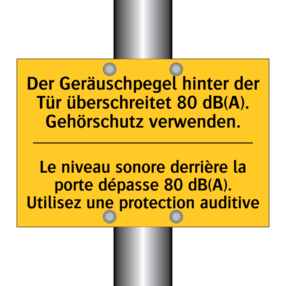 Der Geräuschpegel hinter der Tür /.../ - Le niveau sonore derrière la porte /.../