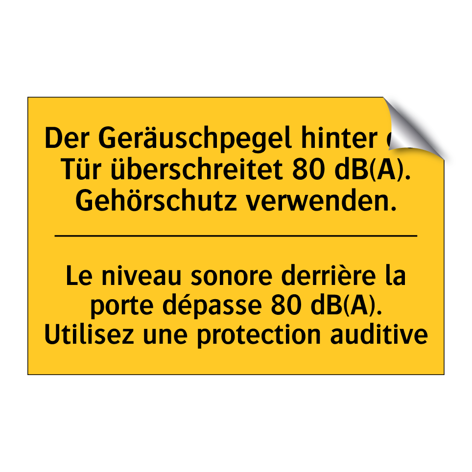 Der Geräuschpegel hinter der Tür /.../ - Le niveau sonore derrière la porte /.../