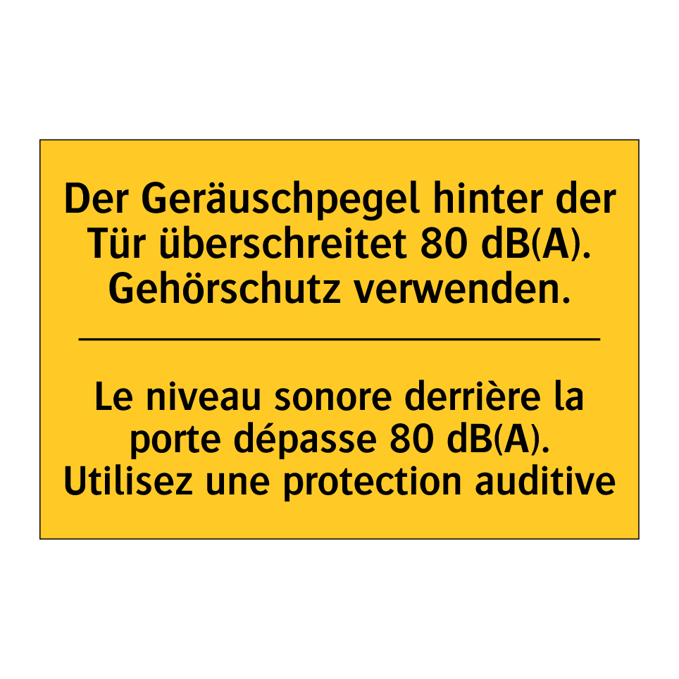 Der Geräuschpegel hinter der Tür /.../ - Le niveau sonore derrière la porte /.../