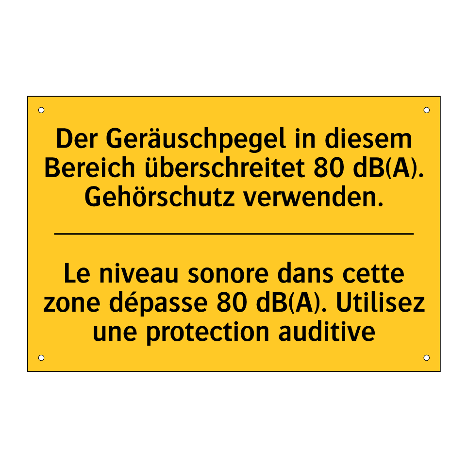 Der Geräuschpegel in diesem Bereich /.../ - Le niveau sonore dans cette zone /.../