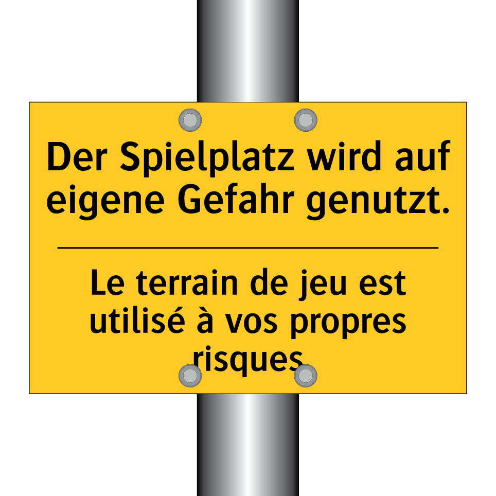 Der Spielplatz wird auf eigene /.../ - Le terrain de jeu est utilisé /.../