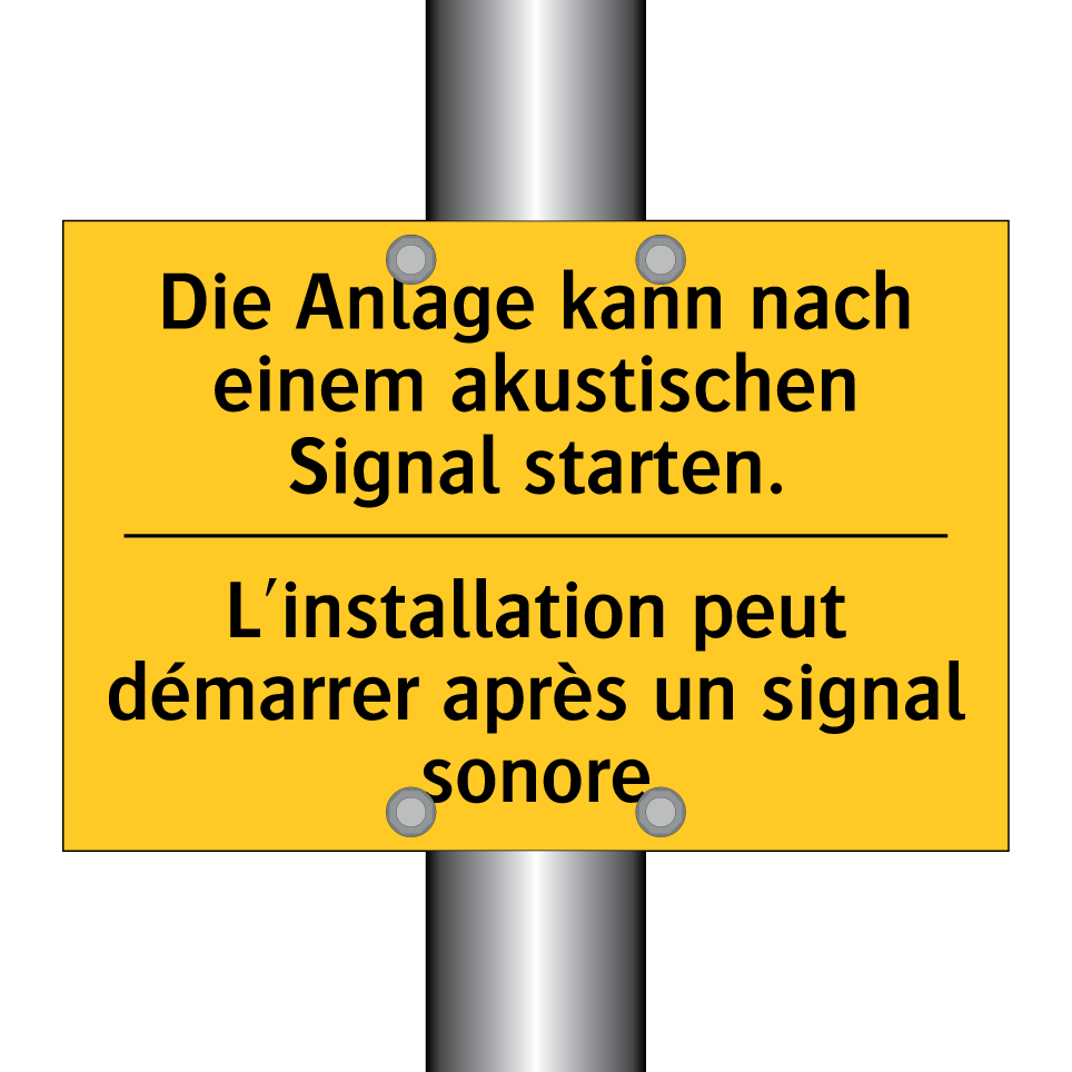 Die Anlage kann nach einem akustischen /.../ - L'installation peut démarrer après /.../