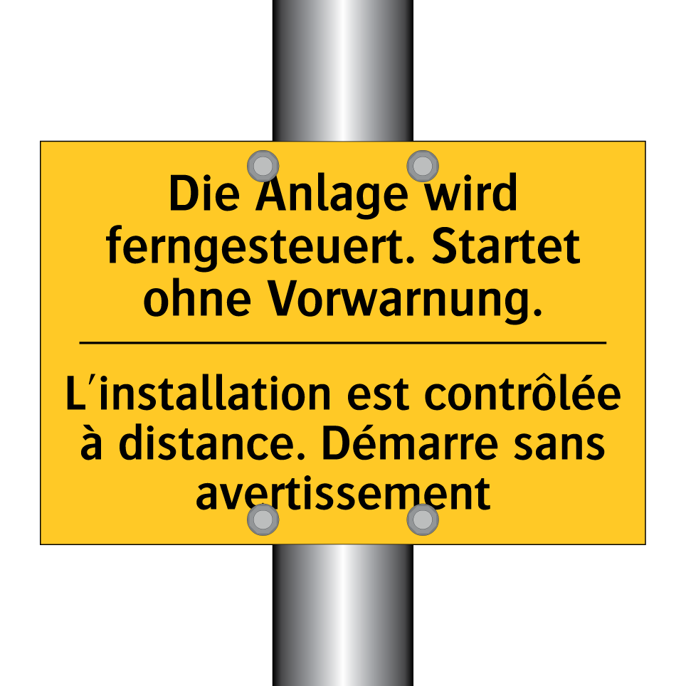 Die Anlage wird ferngesteuert. /.../ - L'installation est contrôlée à /.../