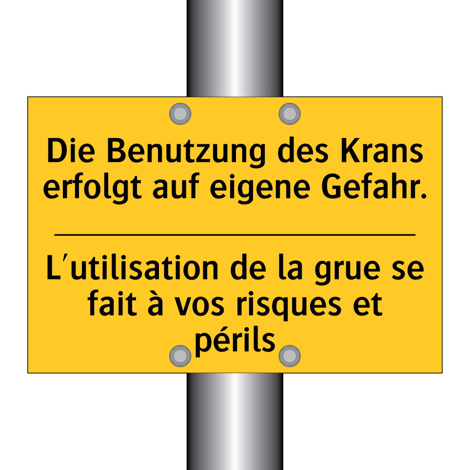 Die Benutzung des Krans erfolgt /.../ - L'utilisation de la grue se fait /.../