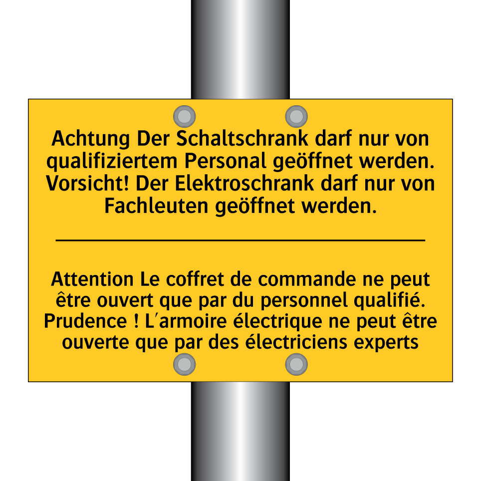 Achtung Der Schaltschrank darf /.../ - Attention Le coffret de commande /.../